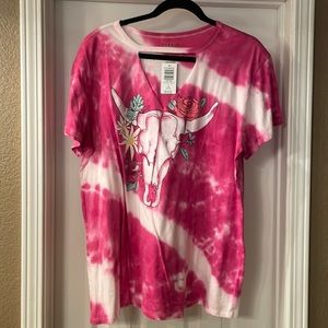 NWT Torrid pink tie dye top 1X